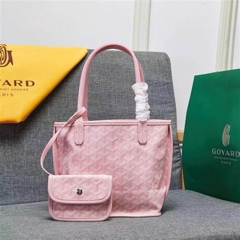 goyard pink mini|authentic Goyard anjou mini black.